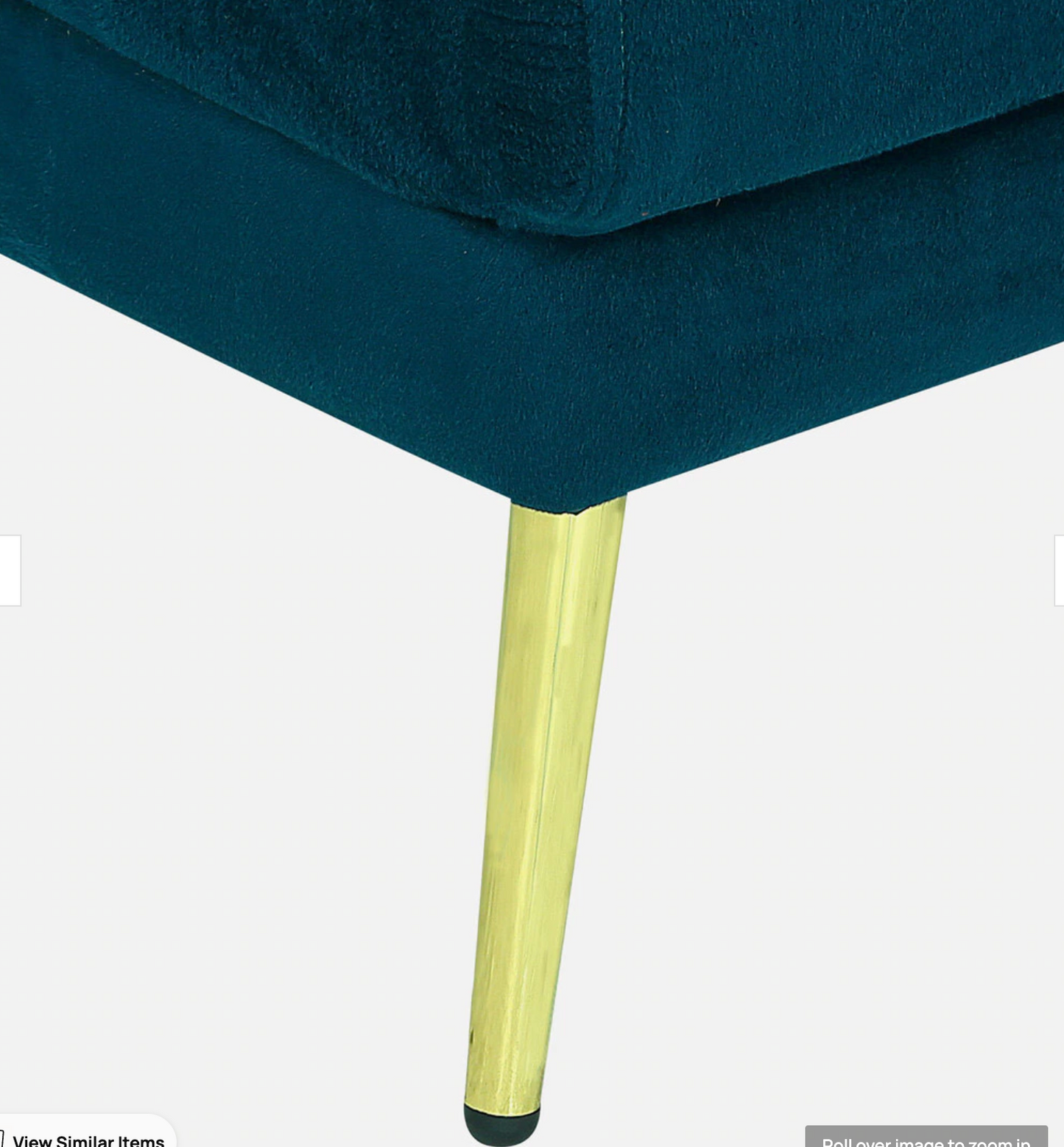 Regent Velvet Wing Chair in Teal Blue Colour